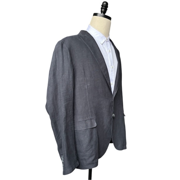 Armani Collezioni unstructured 100% linen mens blazer | 46 - Picture 4 of 16